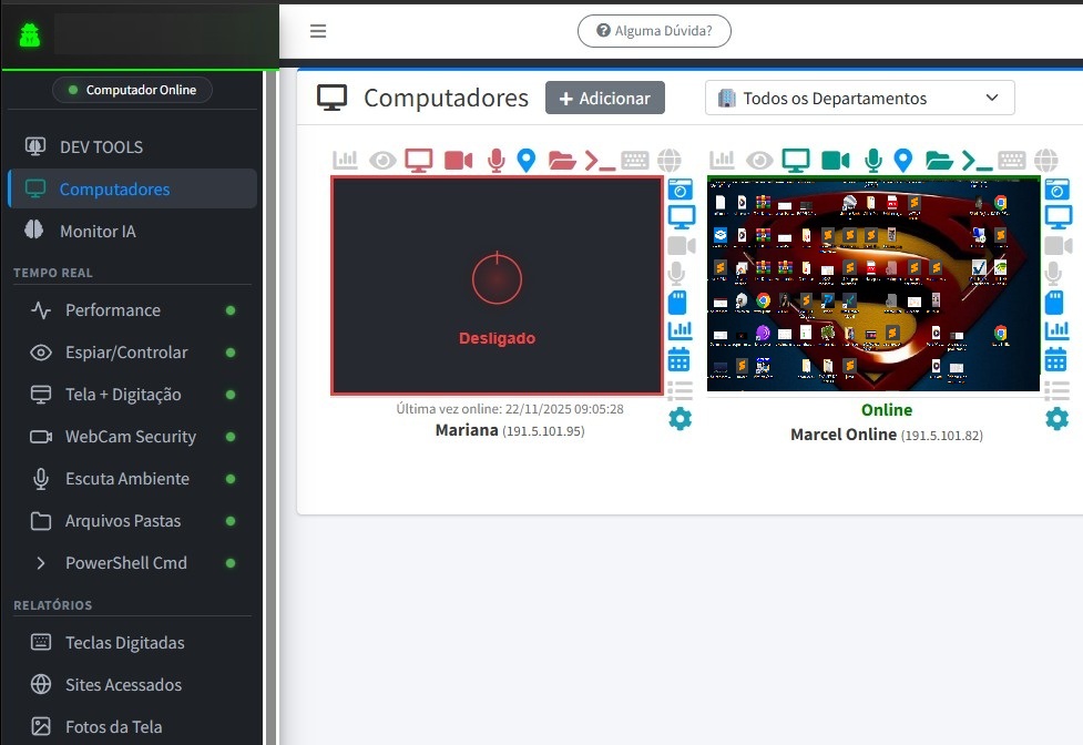 WinMonitor Dashboard Principal