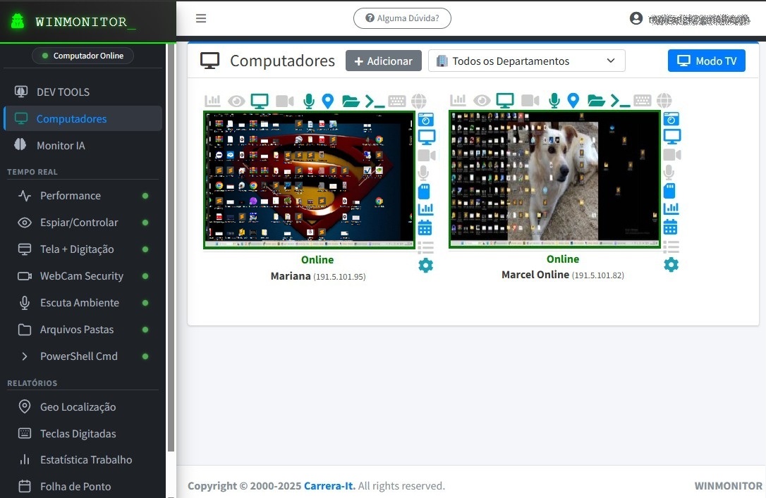 WinMonitor Dashboard Principal